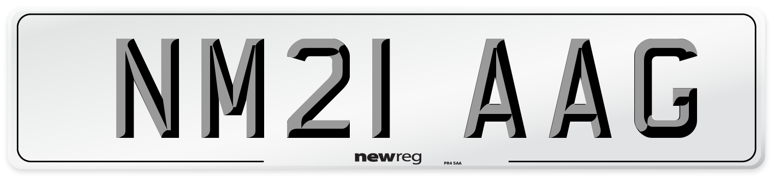 NM21 AAG Number Plate from New Reg